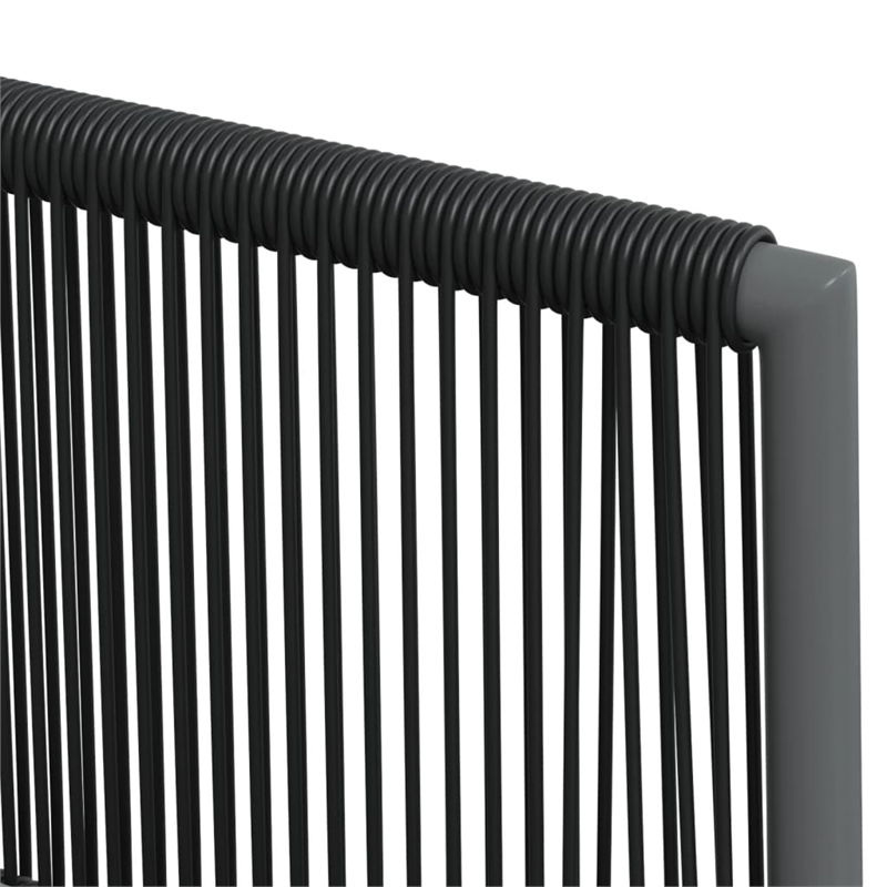 vidaXL Garden Dining Set in Black/Light Gray
