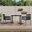 vidaXL Garden Dining Set in Black/Light Gray