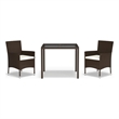 vidaXL Garden Dining Set in Brown/Cream White