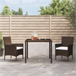 vidaXL Garden Dining Set in Brown/Cream White