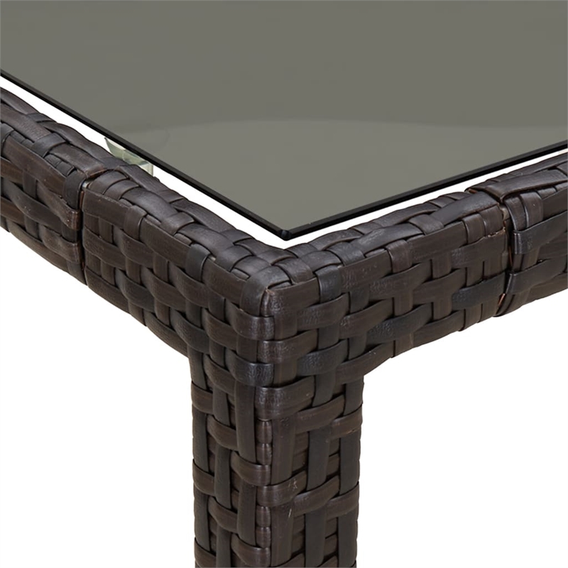 vidaXL Garden Dining Set in Brown/Cream White