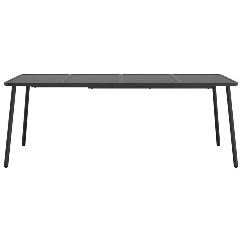 vidaXL Steel Large Stackable Garden Dining Set in Anthracite/Gray