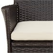 vidaXL Patio Dining Set in Brown Poly Rattan 5 Piece Set - Set of 4