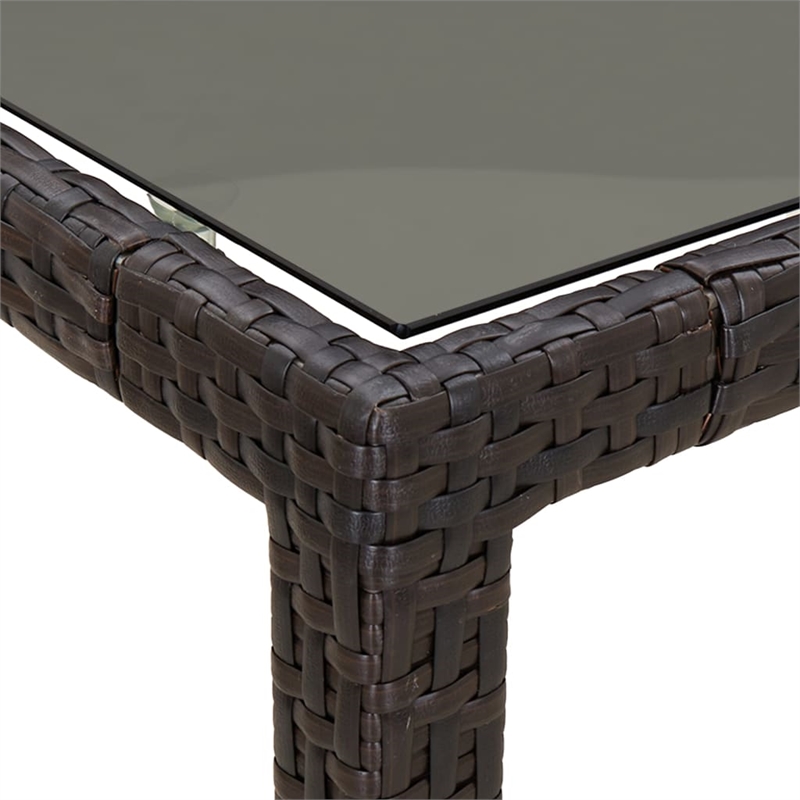 vidaXL 9 Piece Patio Dining Set in Brown