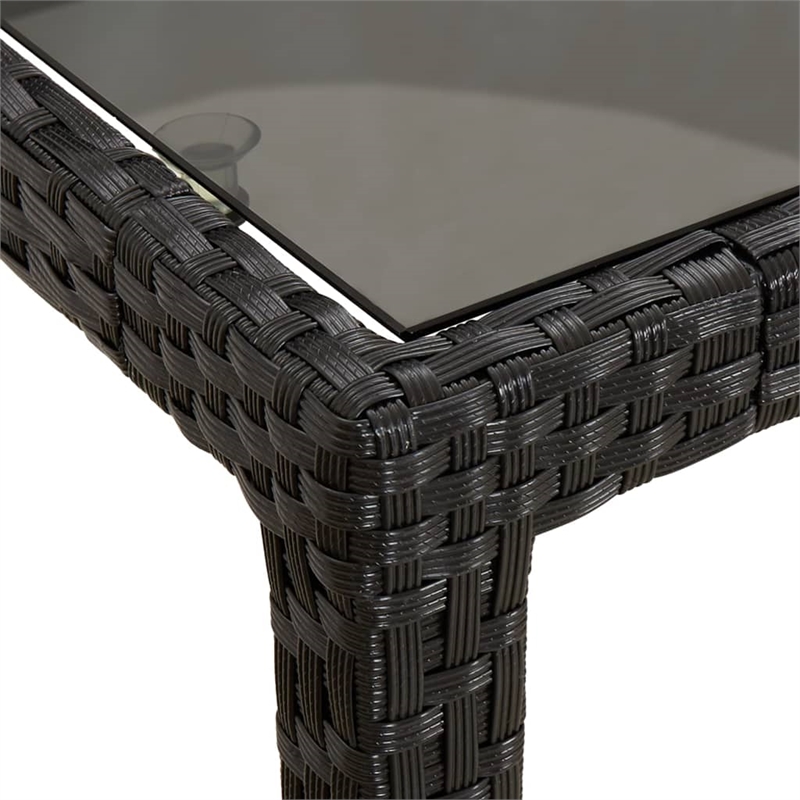 vidaXL 9 Piece Patio Dining Set in Black