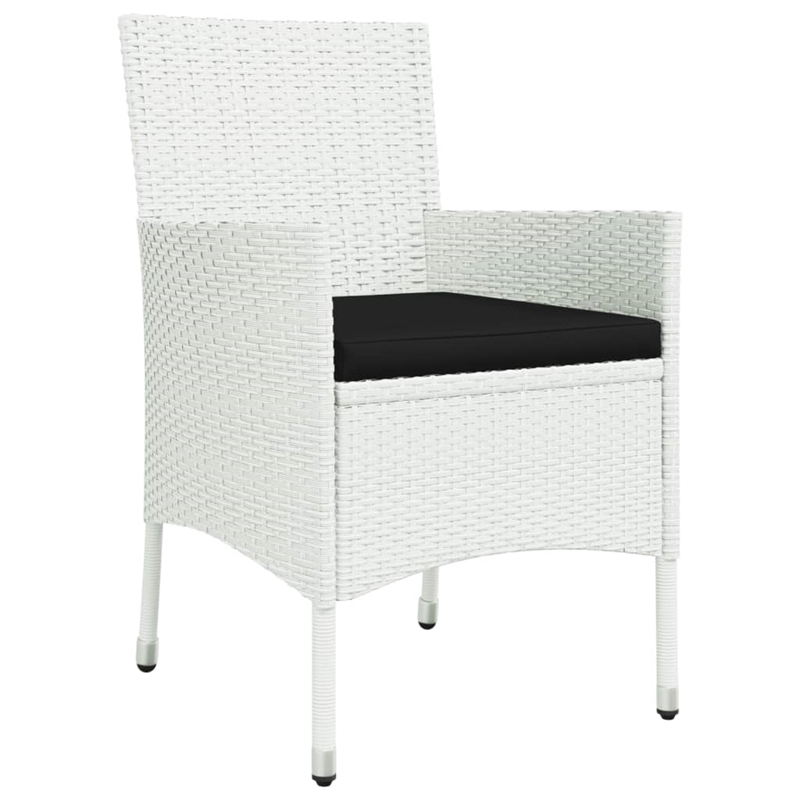 vidaXL 9 Piece Patio Dining Set White/Black