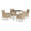 vidaXL Patio Dining Set in Beige - Set of 4