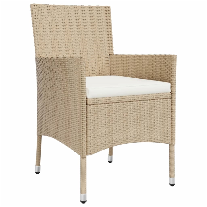 vidaXL Patio Dining Set in Beige - Set of 4