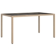 vidaXL Patio Dining Set in Beige - Set of 4