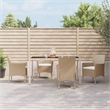 vidaXL Patio Dining Set in Beige - Set of 4