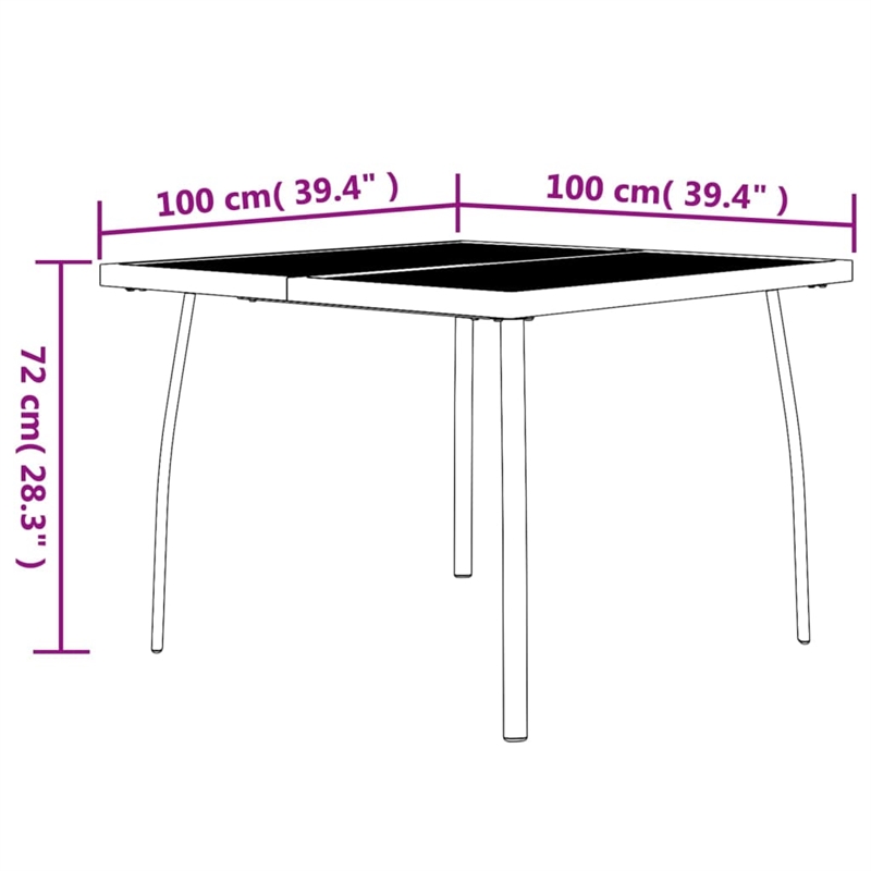 vidaXL Garden Dining Set in Anthracite/Gray