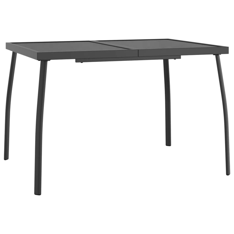 vidaXL Steel E-Coated and Powder-Coated Garden Dining Set in Anthracite/Gray