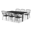 vidaXL Steel Garden Dining Set in Anthracite/Gray