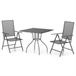 vidaXL Steel Medium Foldable Garden Dining Set in Anthracite/Gray