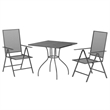 vidaXL Steel Medium Foldable Garden Dining Set in Anthracite/Gray