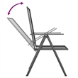 vidaXL Steel Medium Foldable Garden Dining Set in Anthracite/Gray