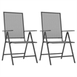 vidaXL Steel Medium Foldable Garden Dining Set in Anthracite/Gray