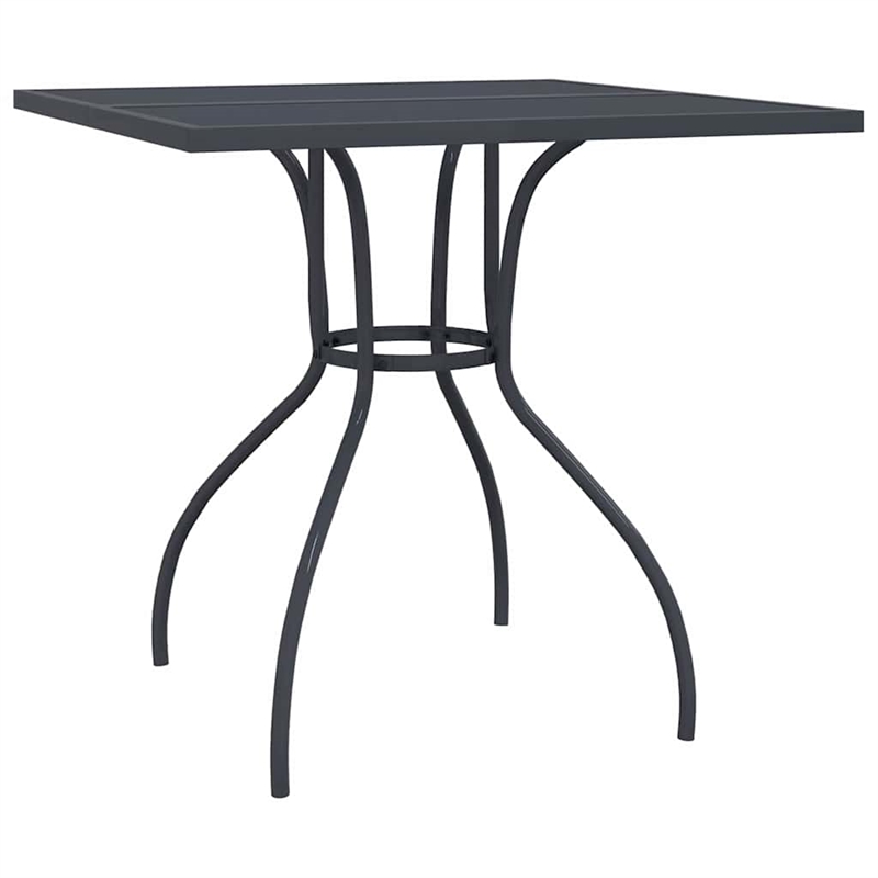 vidaXL Steel Medium Foldable Garden Dining Set in Anthracite/Gray