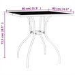 vidaXL Steel Medium Foldable Garden Dining Set in Anthracite/Gray