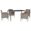vidaXL Patio Dining Set in Gray - Set of 4