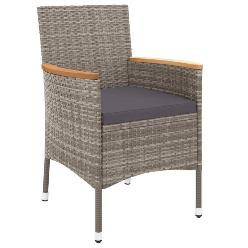 vidaXL Patio Dining Set in Gray - Set of 4