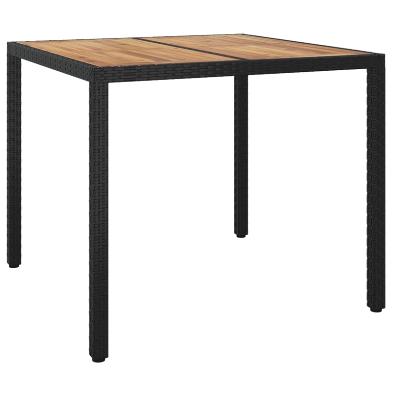 vidaXL Patio Dining Set in Black - Set of 4