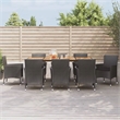 vidaXL 9 Piece Patio Dining Set in Black
