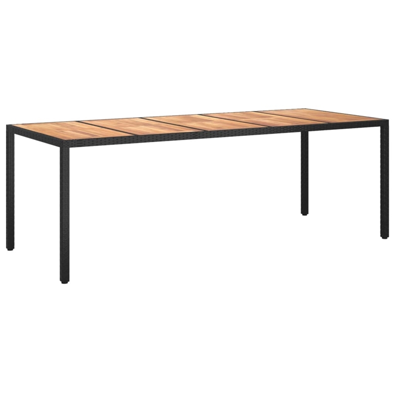 vidaXL 9 Piece Patio Dining Set in Black