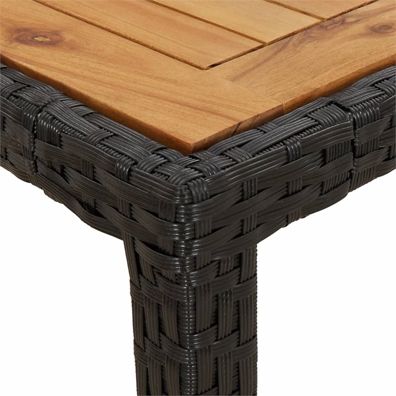 vidaXL 9 Piece Patio Dining Set in Black