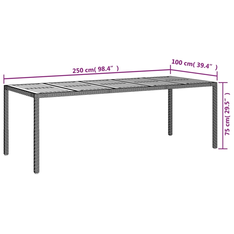 vidaXL 9 Piece Patio Dining Set in Black
