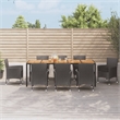 vidaXL 9 Piece Patio Dining Set in Black