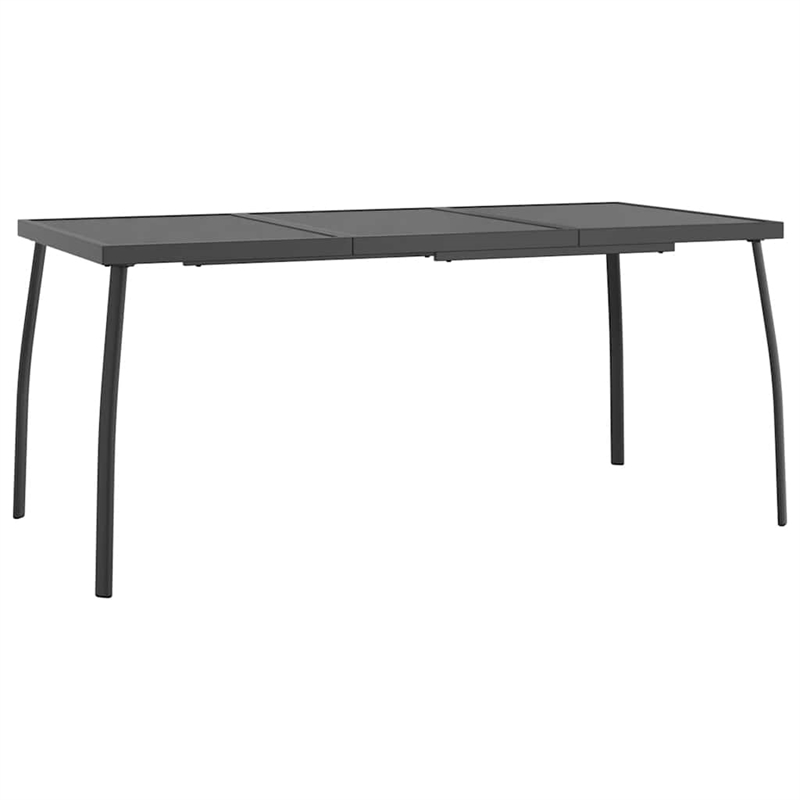 vidaXL Medium Height-Adjustable Garden Dining Set in Anthracite/Gray Steel