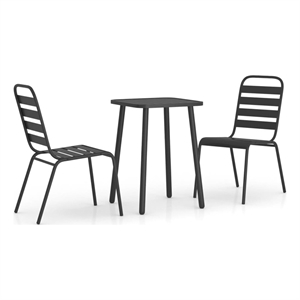vidaXL Garden Dining Set in Anthracite/Gray