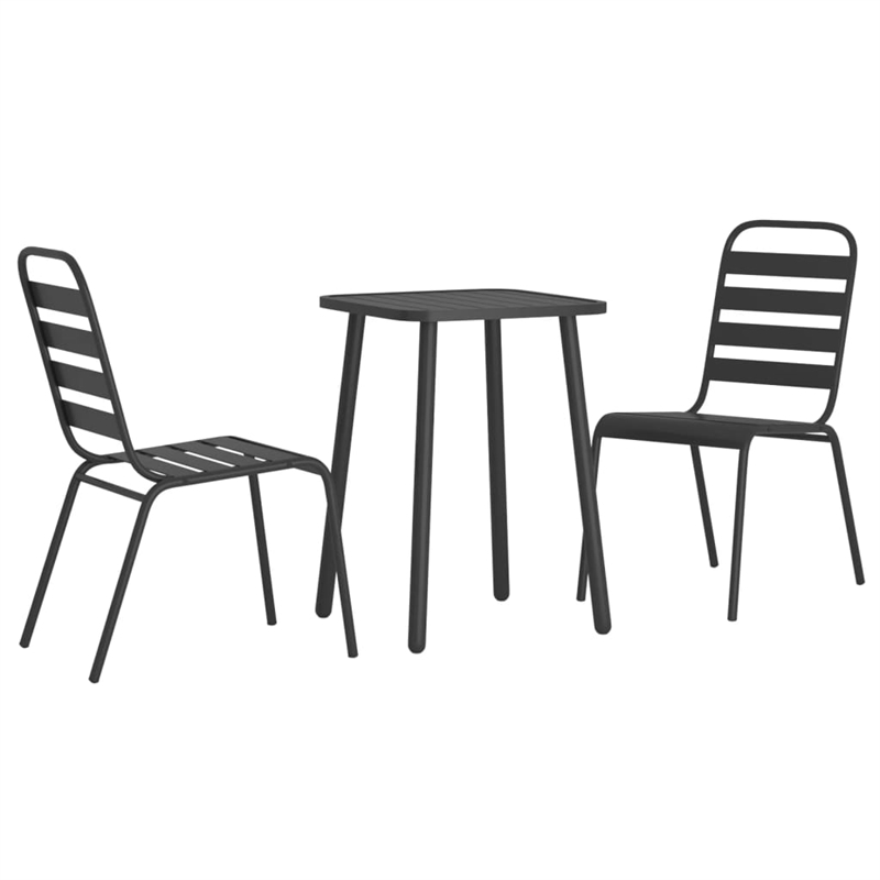 vidaXL Garden Dining Set in Anthracite/Gray