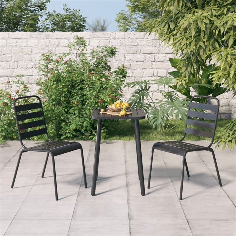 vidaXL Garden Dining Set in Anthracite/Gray