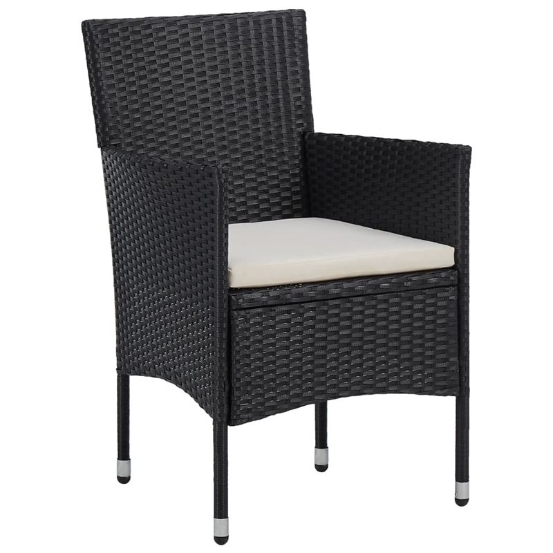 vidaXL Dining Set in Black and in Brown