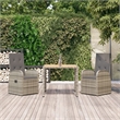 vidaXL Poly Rattan Garden Dining Set in Grey