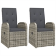 vidaXL Poly Rattan Garden Dining Set in Grey