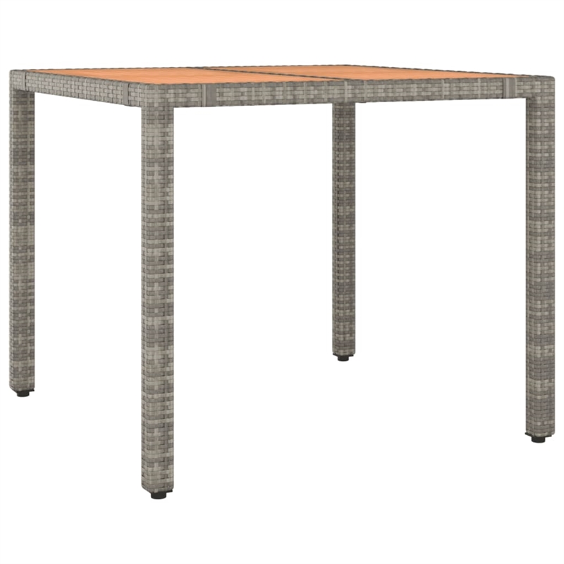 vidaXL Poly Rattan Garden Dining Set in Grey