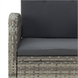 vidaXL Poly Rattan Garden Dining Set in Grey