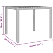 vidaXL Poly Rattan Garden Dining Set in Grey