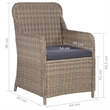 vidaXL Outdoor Dining Set in Brown and in Grey