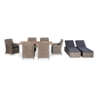 vidaXL Outdoor Dining Set in Brown and in Grey
