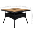 vidaXL Dining Set in Black and in Brown