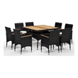 vidaXL Dining Set in Black and in Brown
