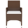vidaXL Garden Dining Set in Brown/Cream White