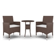 vidaXL Garden Dining Set in Brown/Cream White