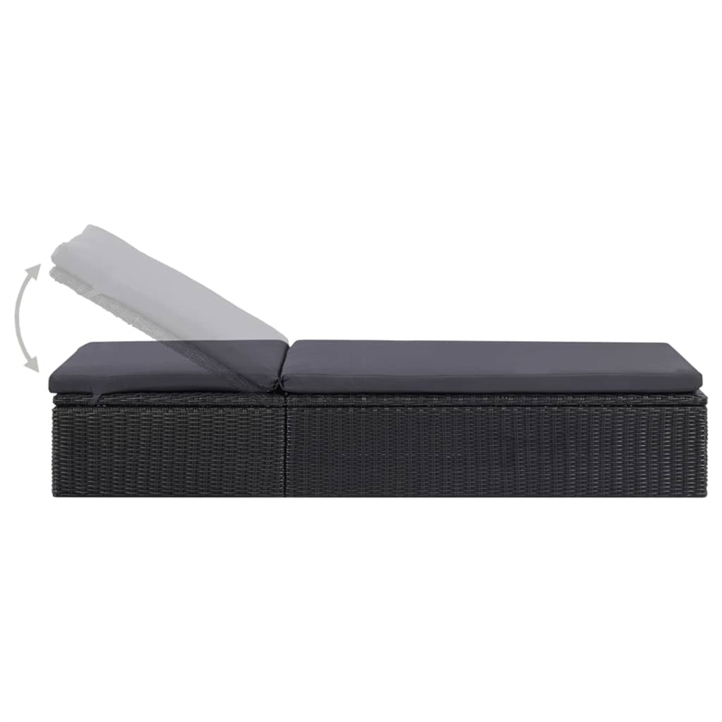 vidaXL Dining Set in Black and in Dark Grey