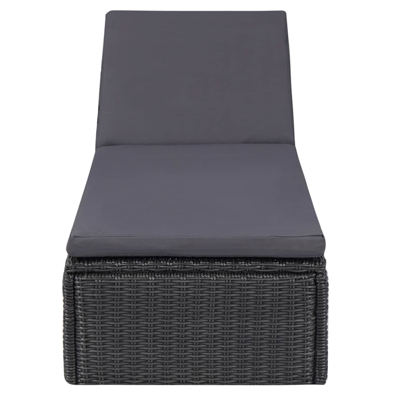 vidaXL Dining Set in Black and in Dark Grey