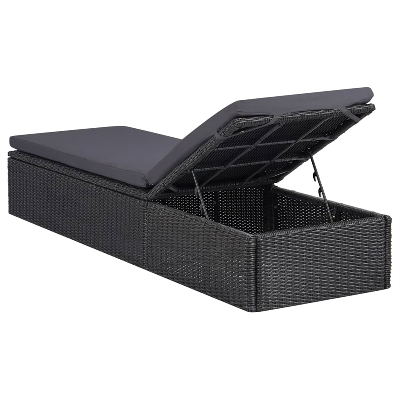 vidaXL Dining Set in Black and in Dark Grey